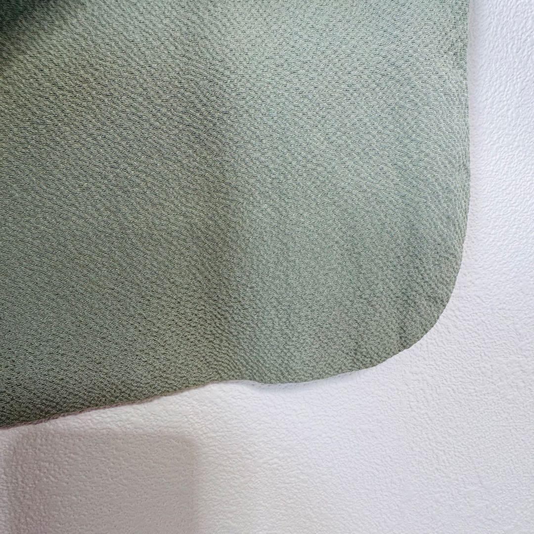 超美品　正絹　現代　広襟　訪問着　付け下げ　着物　160裄64 縮緬　汕頭刺繍