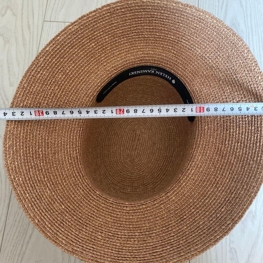 美品HELEN KAMINSKI ベージュ麦わら帽子 ヘレンカミンスキー女優帽