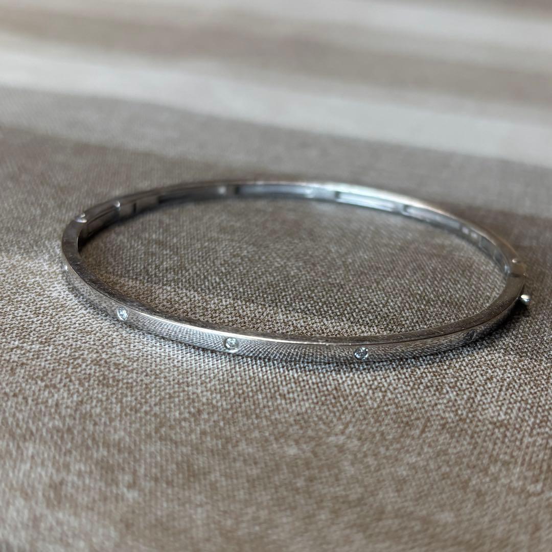 k18 WG ダイヤモンド　バングルブレスレット