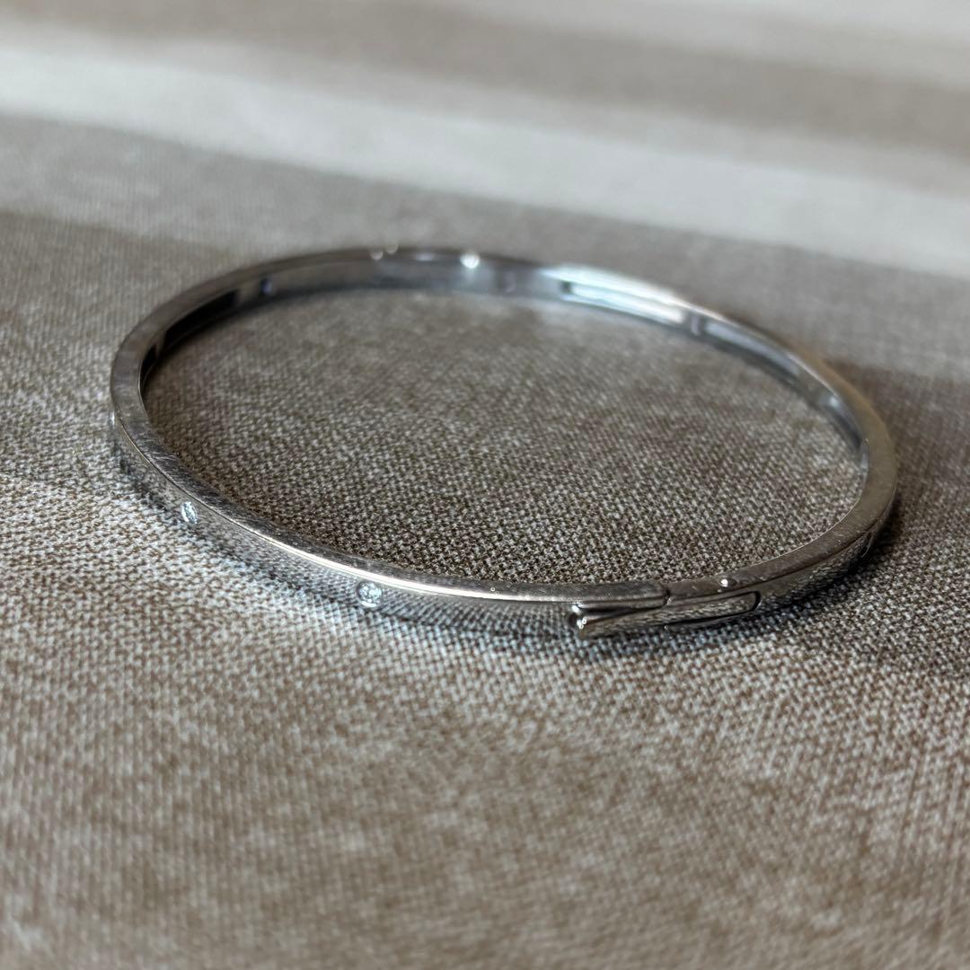 k18 WG ダイヤモンド　バングルブレスレット