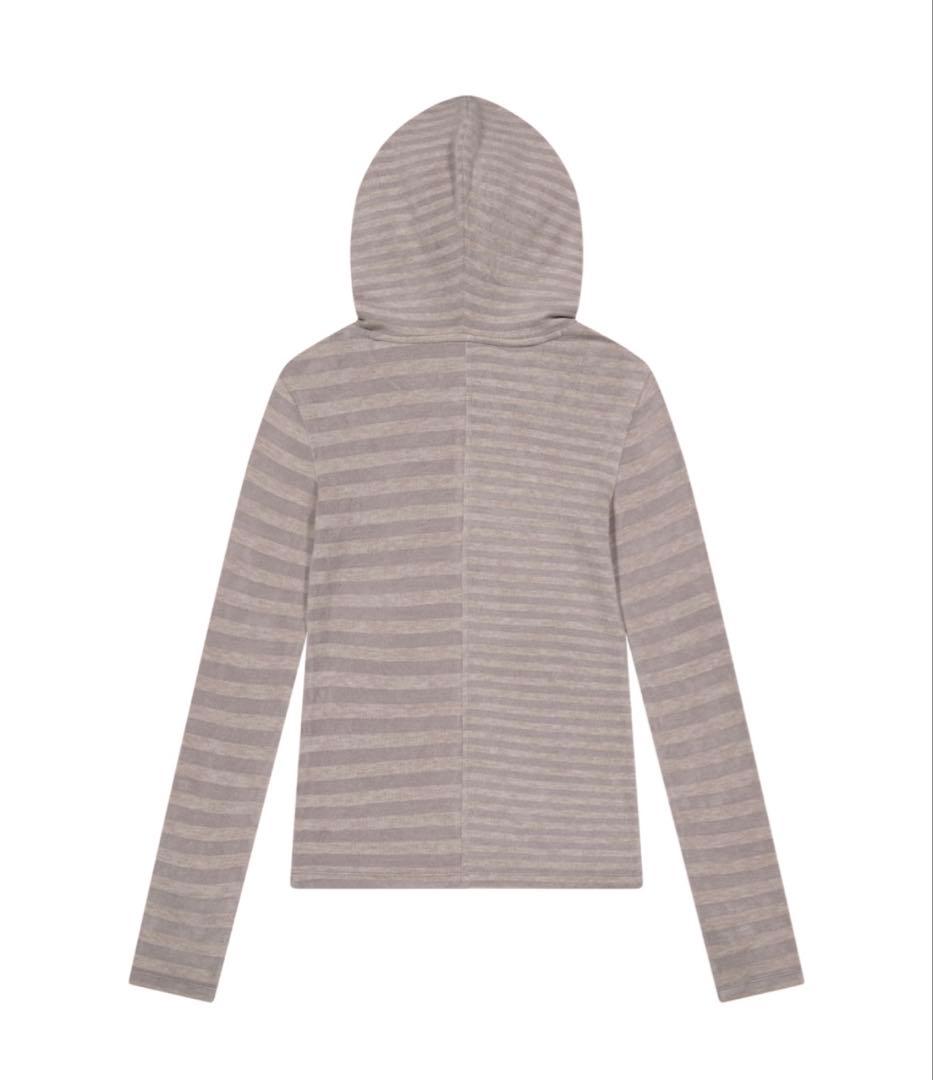 トップス coyseio mixed stripe hoodie purple