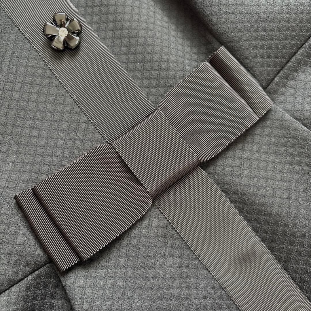 新品 M'S GRACY 2025春 花ボタン付き正統派ワンピース ブラック36