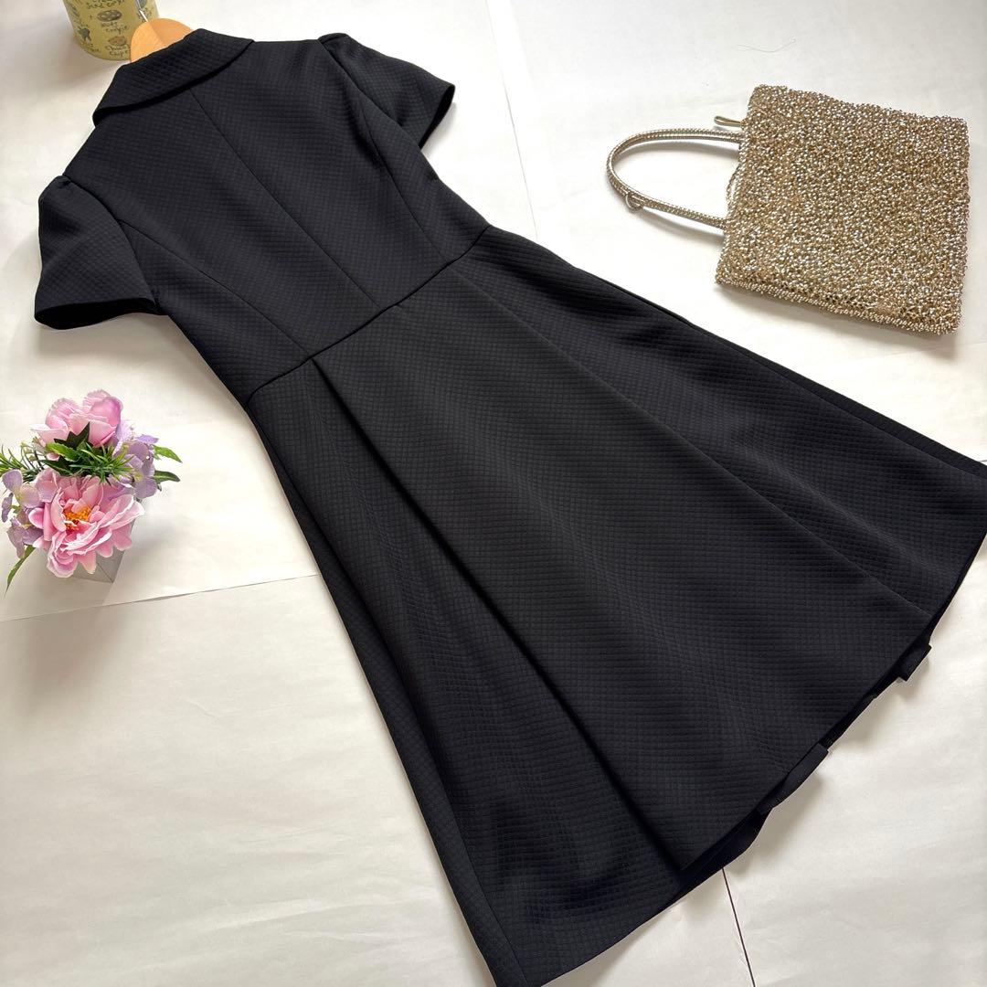 新品 M'S GRACY 2025春 花ボタン付き正統派ワンピース ブラック36