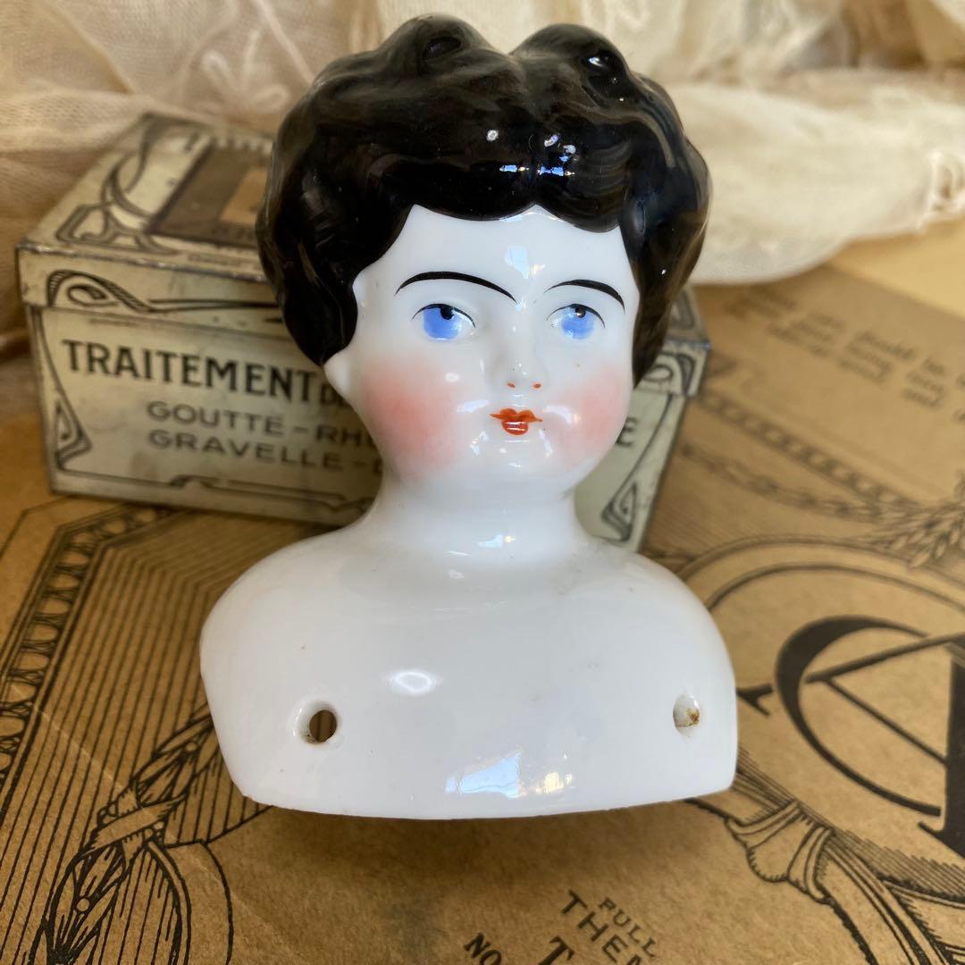ドイツアンティーク チャイナヘッドドール ヘッドのみ