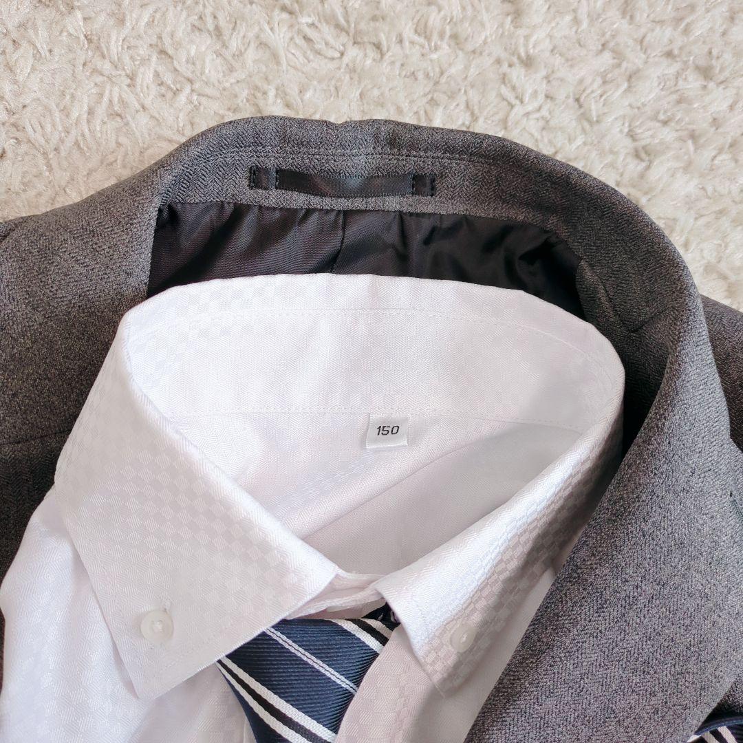 【美品】オリバーハウス　フォーマルスーツ　150 卒服　グレー　5点セット