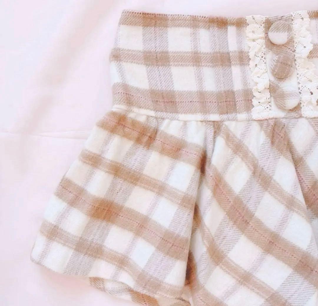 希少✨️LIZLISA 姫 チェック レース フリル スカート 平成 地雷 y2k