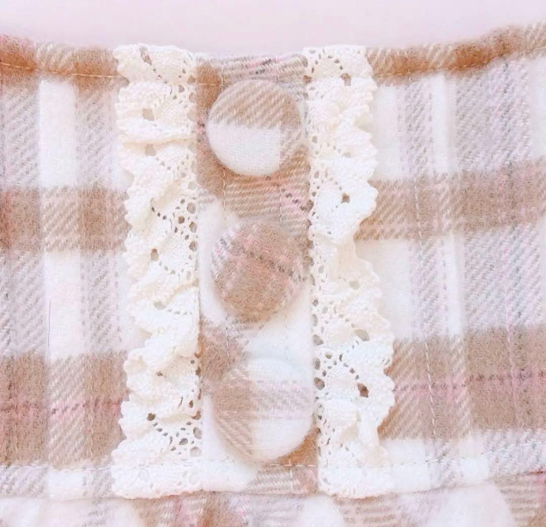 希少✨️LIZLISA 姫 チェック レース フリル スカート 平成 地雷 y2k