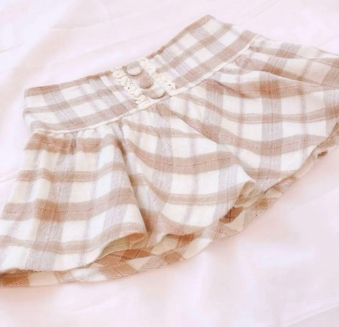 希少✨️LIZLISA 姫 チェック レース フリル スカート 平成 地雷 y2k