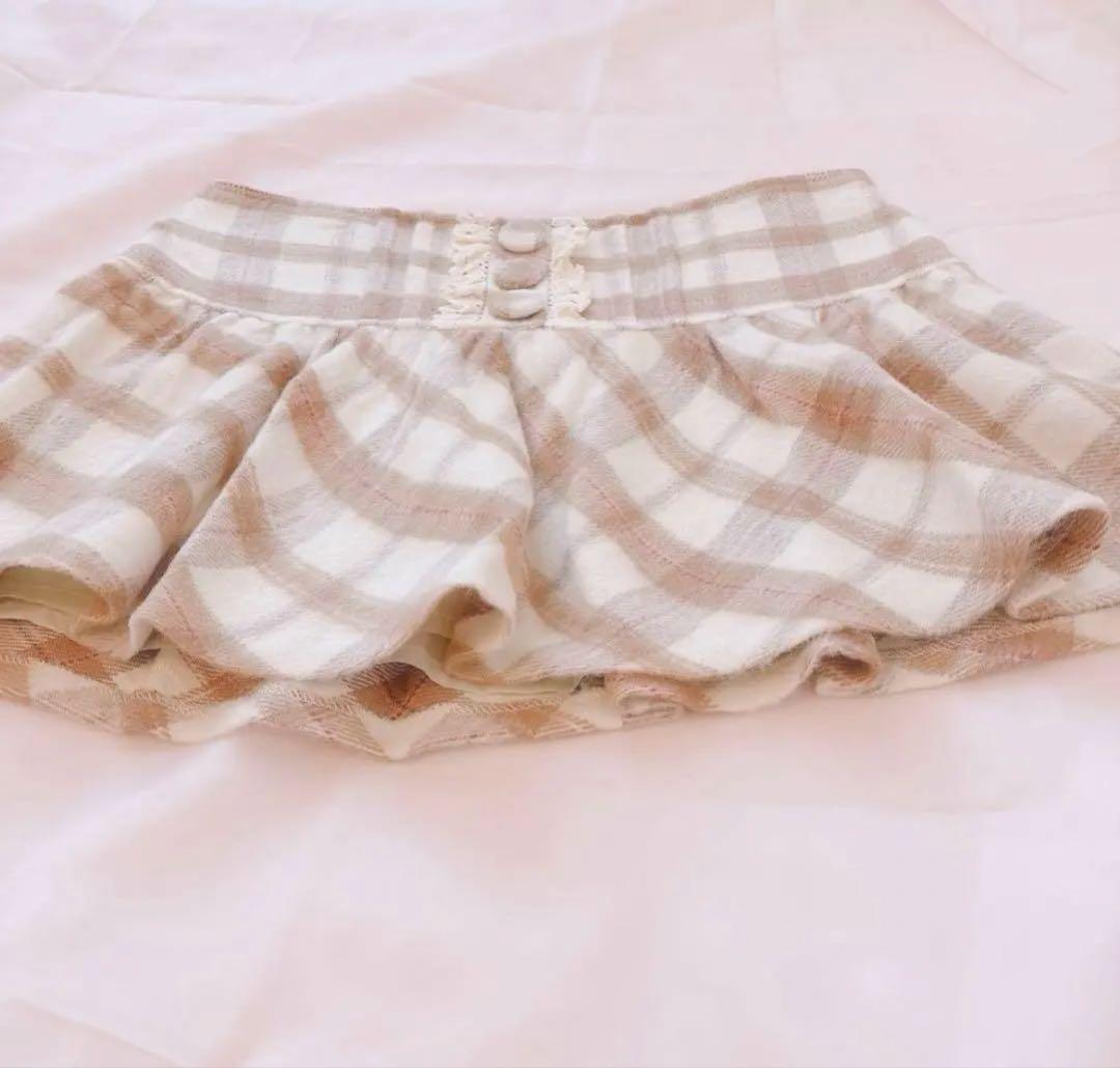希少✨️LIZLISA 姫 チェック レース フリル スカート 平成 地雷 y2k