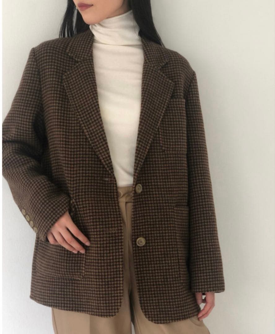 【即購入可】TODAYFULウールチェックジャケット 38サイズ