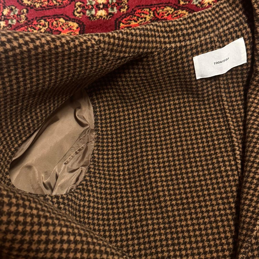 【即購入可】TODAYFULウールチェックジャケット 38サイズ