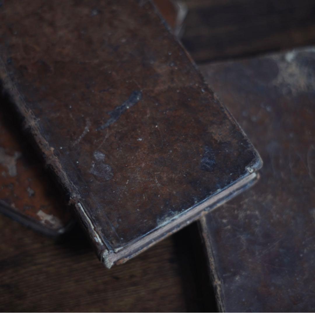 1700年代頃の希少な革装丁の洋書【3set】古書　アンティーク　インテリア