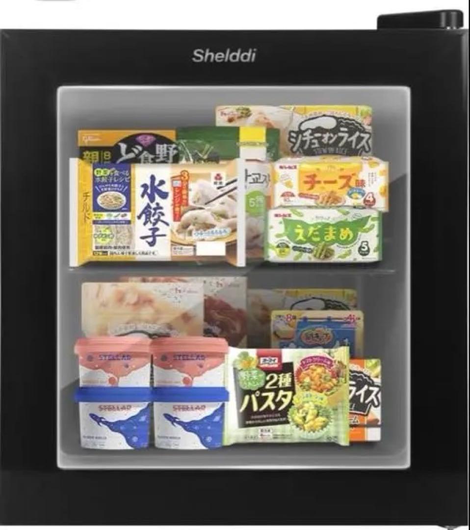 【大特価】Shelddi ミニ冷凍庫 35L 透明ガラスドア SGF-035