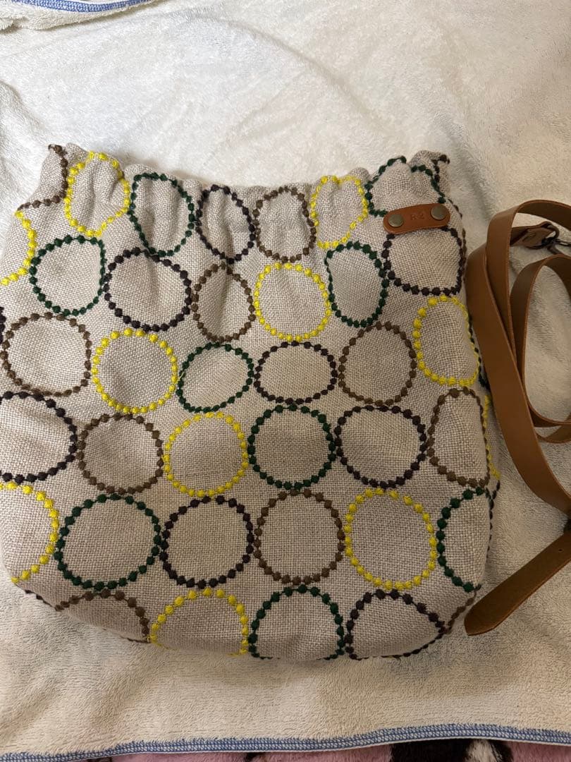 ミナペルホネン ショルダーバッグ タンバリンミックス ハンドメイド