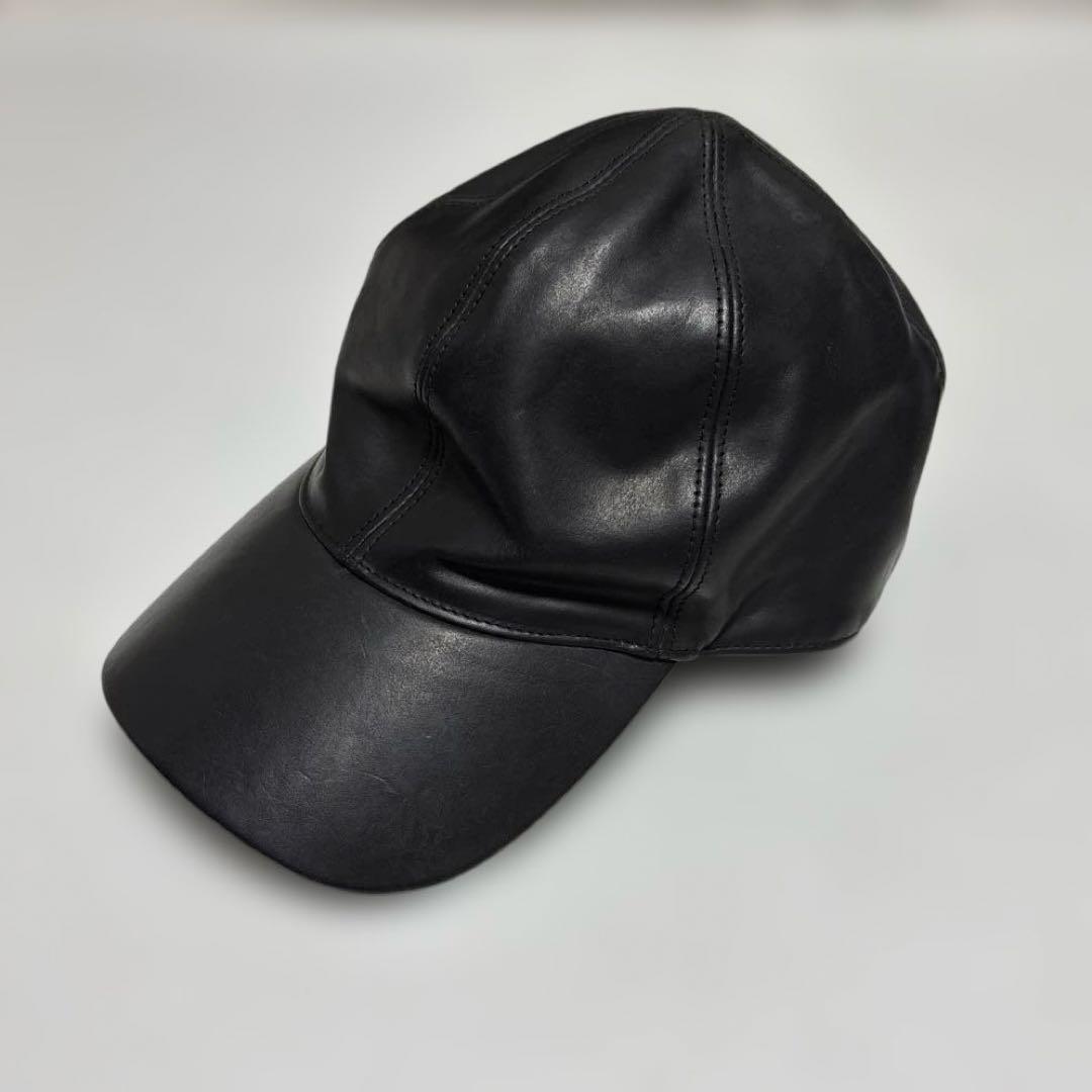 GUIDI × prasthana レザーキャップ