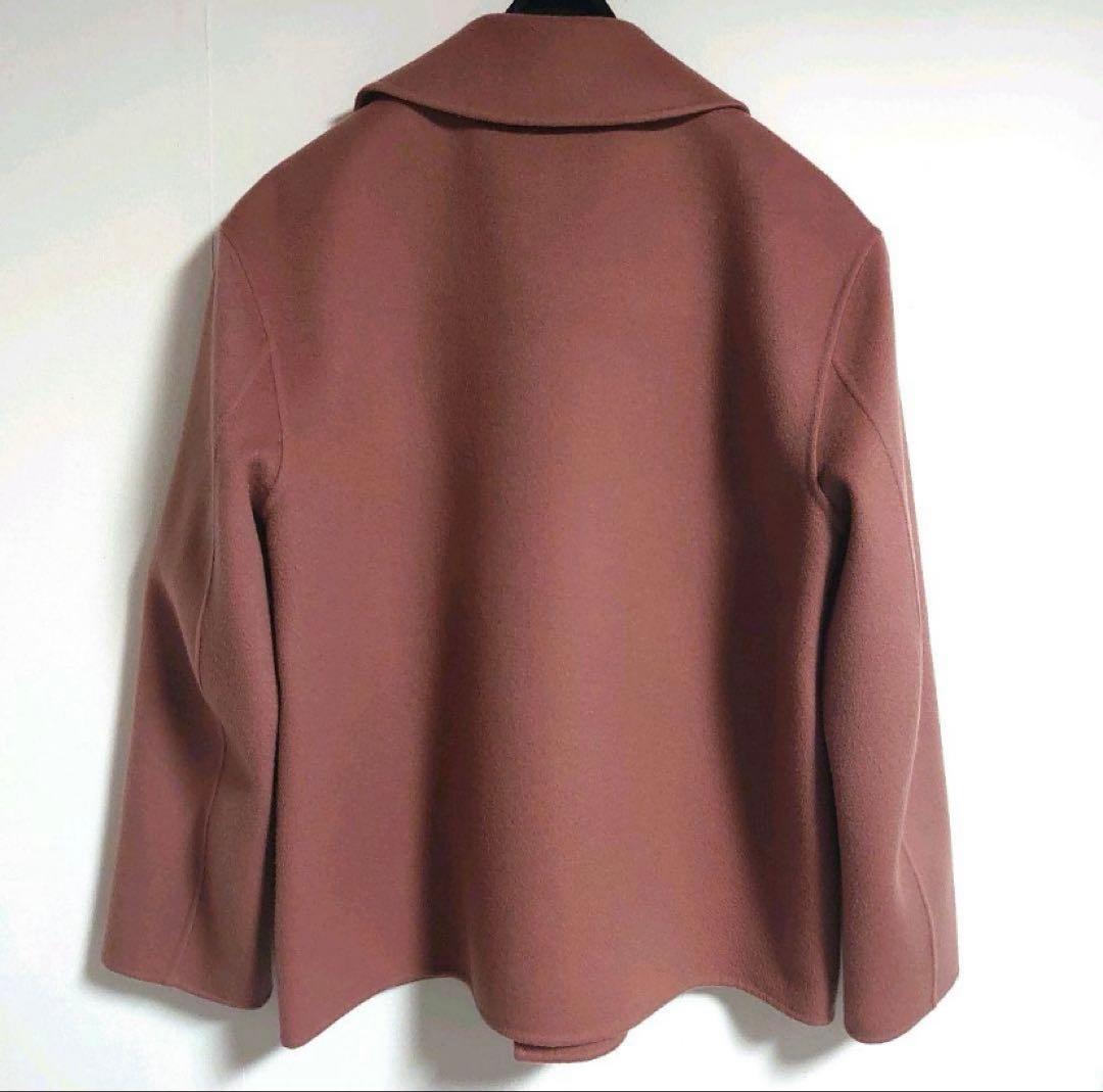 Theory 21aw ダブルフェイスピーコート ウール カシミア ピンク