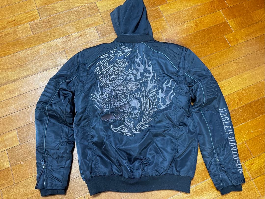 カモメ ハーレーダビッドソン ライダーズナイロンジャケット