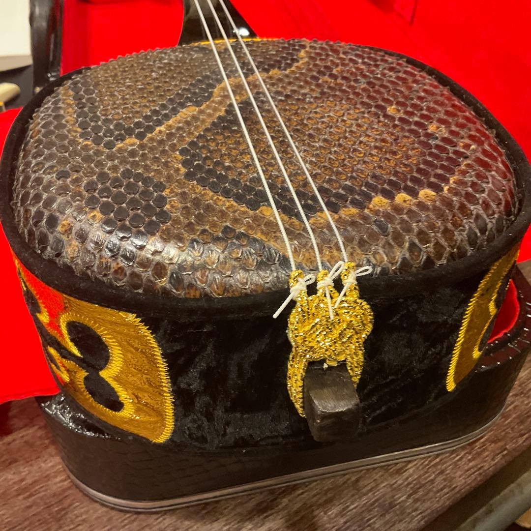 極美品！未使用級！三線さんしん(沖縄三線)本皮強化張り