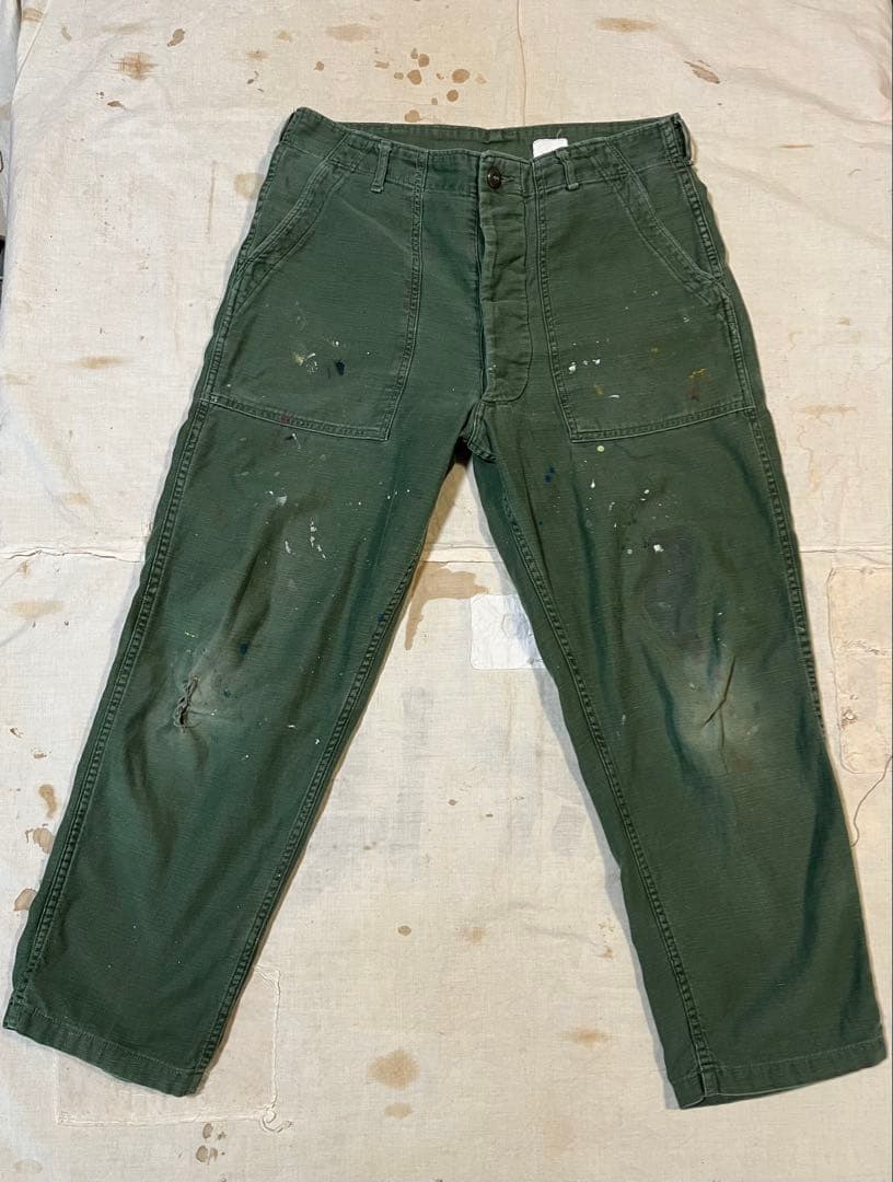 70s ベイカーパンツU.S.ARMY W34 l29 ペンキ跡