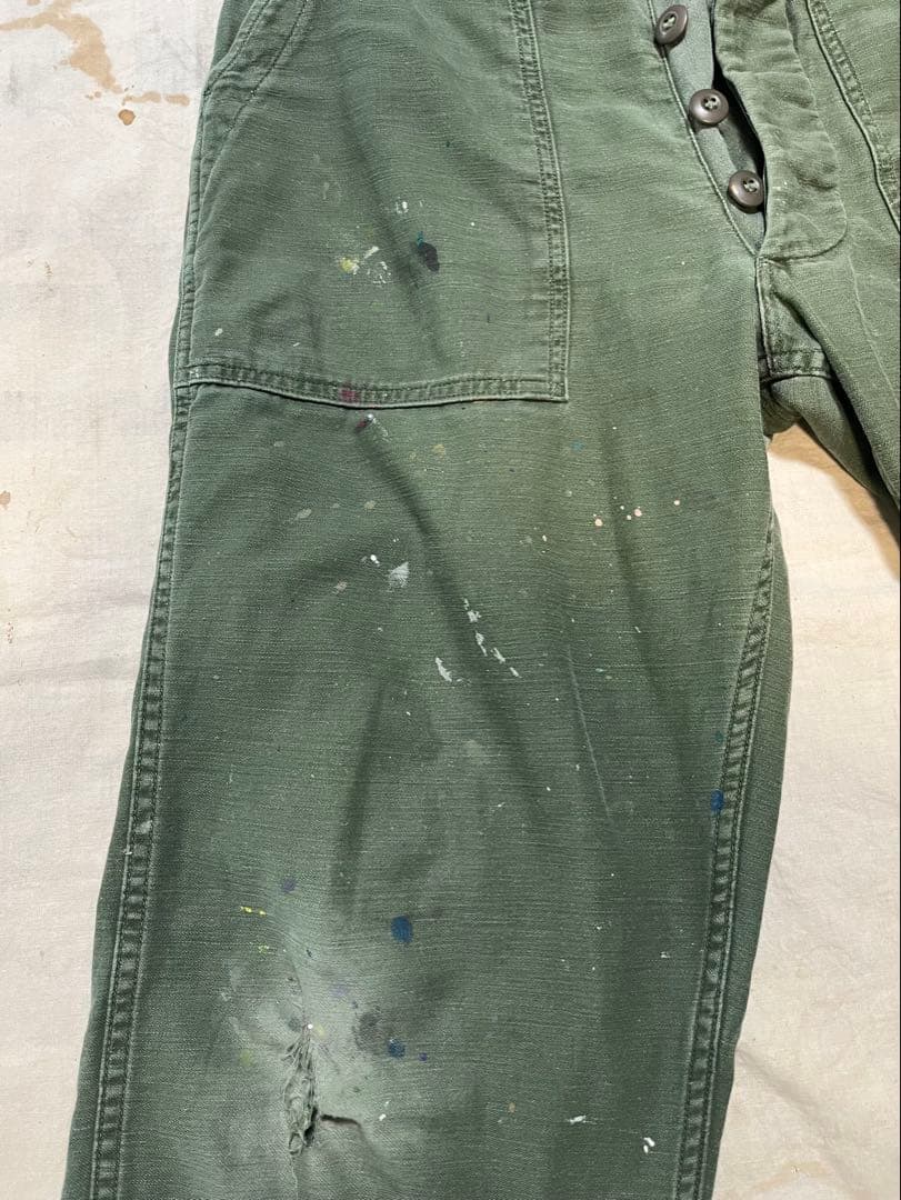 70s ベイカーパンツU.S.ARMY W34 l29 ペンキ跡