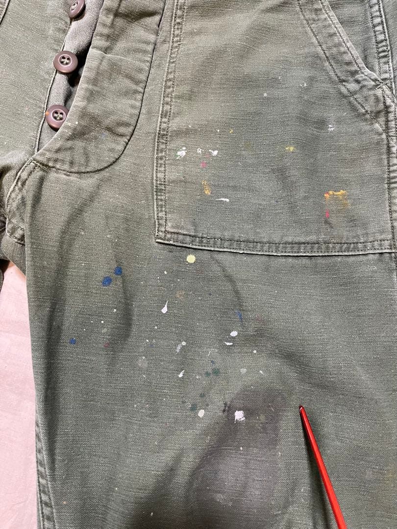 70s ベイカーパンツU.S.ARMY W34 l29 ペンキ跡