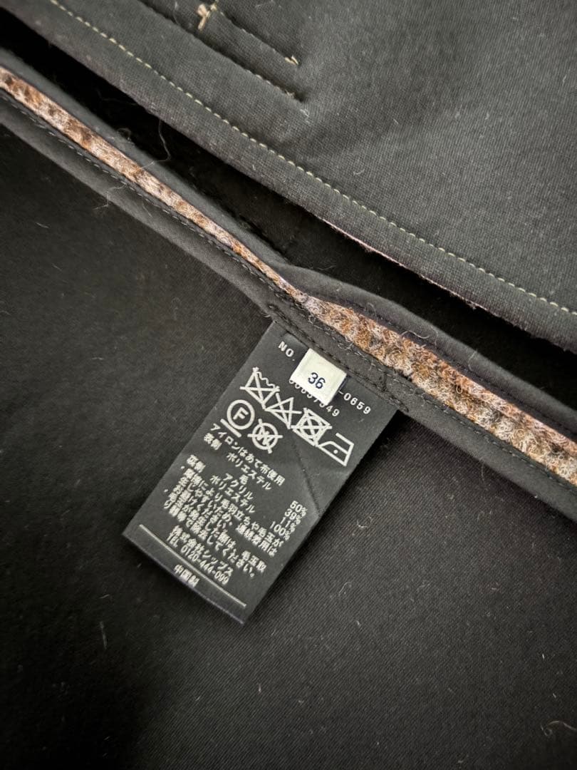 SHIPS スライバーチェックショートPコート