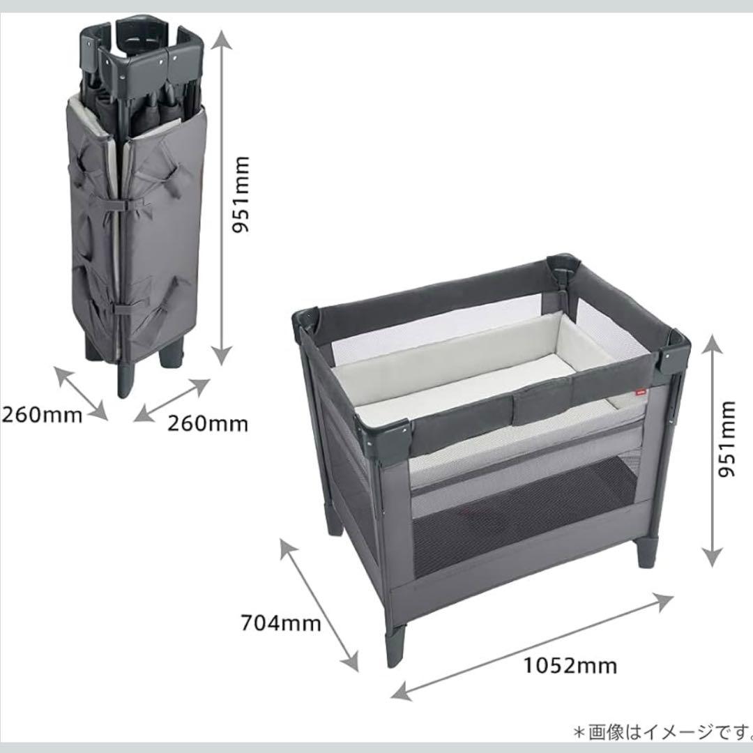 【美品】 最上位モデル Apricaベビーベッド ココネルエアー グレーベアー