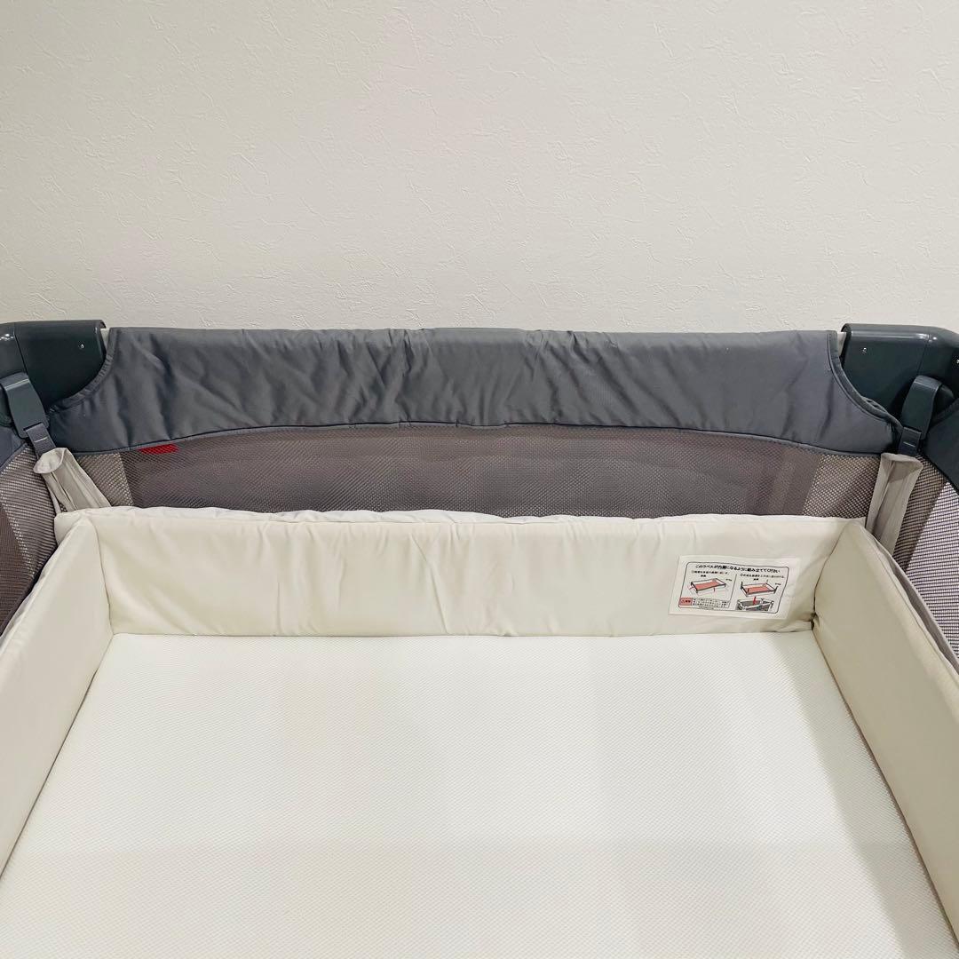 【美品】 最上位モデル Apricaベビーベッド ココネルエアー グレーベアー