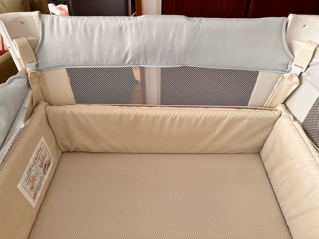 Aprica メッシュベビーベッド ベージュ