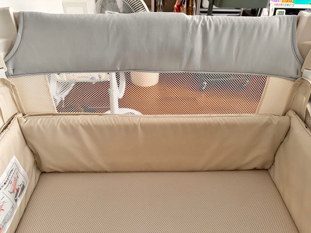 Aprica メッシュベビーベッド ベージュ