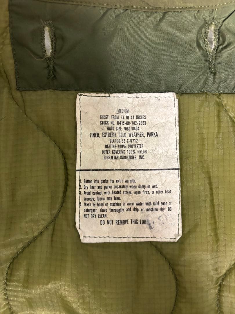 M-65 フィッシュテールパーカーM　フルセット