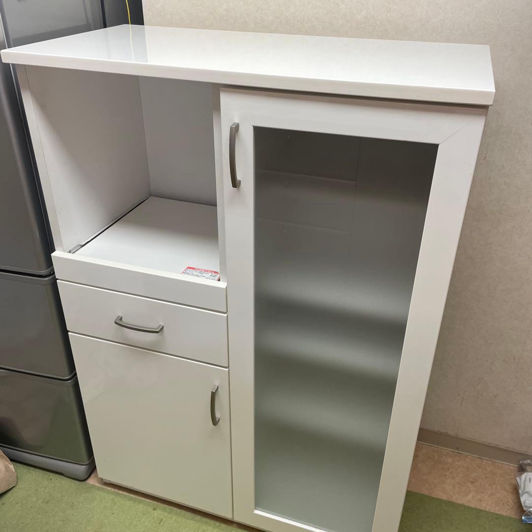 3/17迄【送料込】ニトリ 食器棚 Nポスティア レンジボード 幅80　食器棚