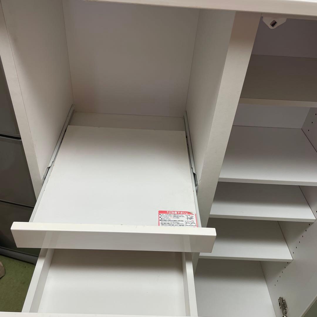 3/17迄【送料込】ニトリ 食器棚 Nポスティア レンジボード 幅80　食器棚