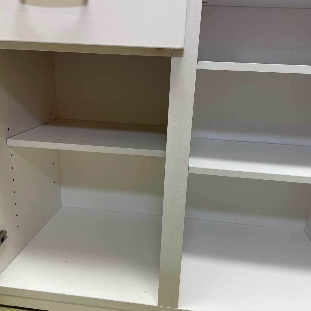 3/17迄【送料込】ニトリ 食器棚 Nポスティア レンジボード 幅80　食器棚