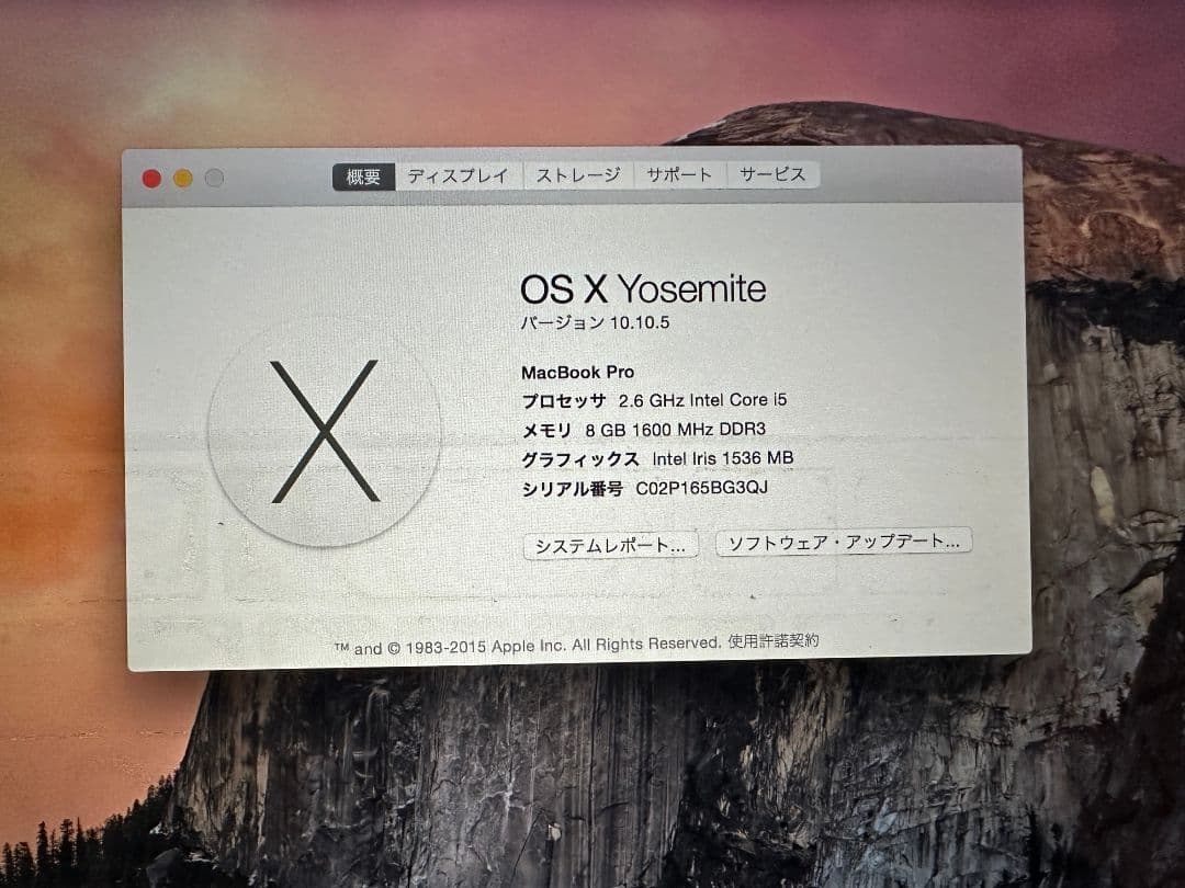 MacBook本体 MacBook Pro A1502