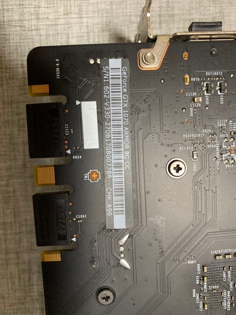 MSI GTX1070 8GB 動作品　中古