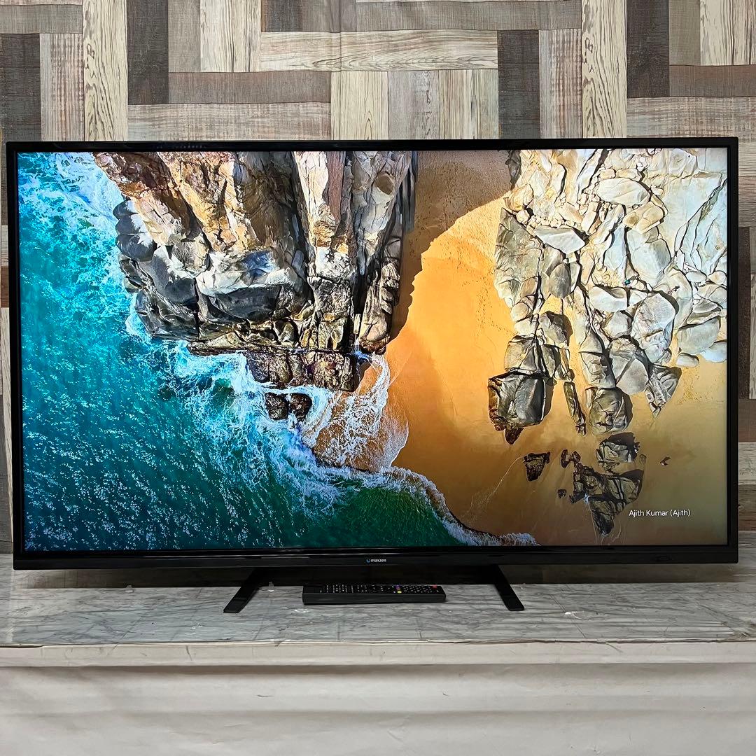 即日受渡❣️全国送料込マクスゼン50型4K液晶テレビ外付HDD対応新品リモコン付