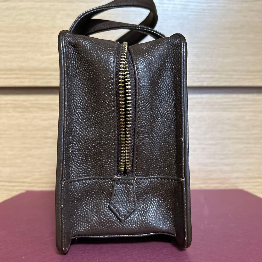 ヴェルサーチ　ハンドバッグ　ヴィンテージブラウンレザー　サンバースト