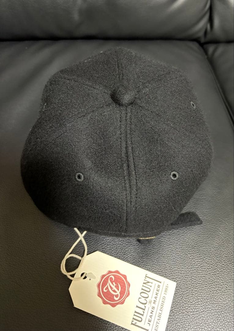 新作★フルカウント FULLCOUNT 6パネルメルトンベースボールキャップ 黒