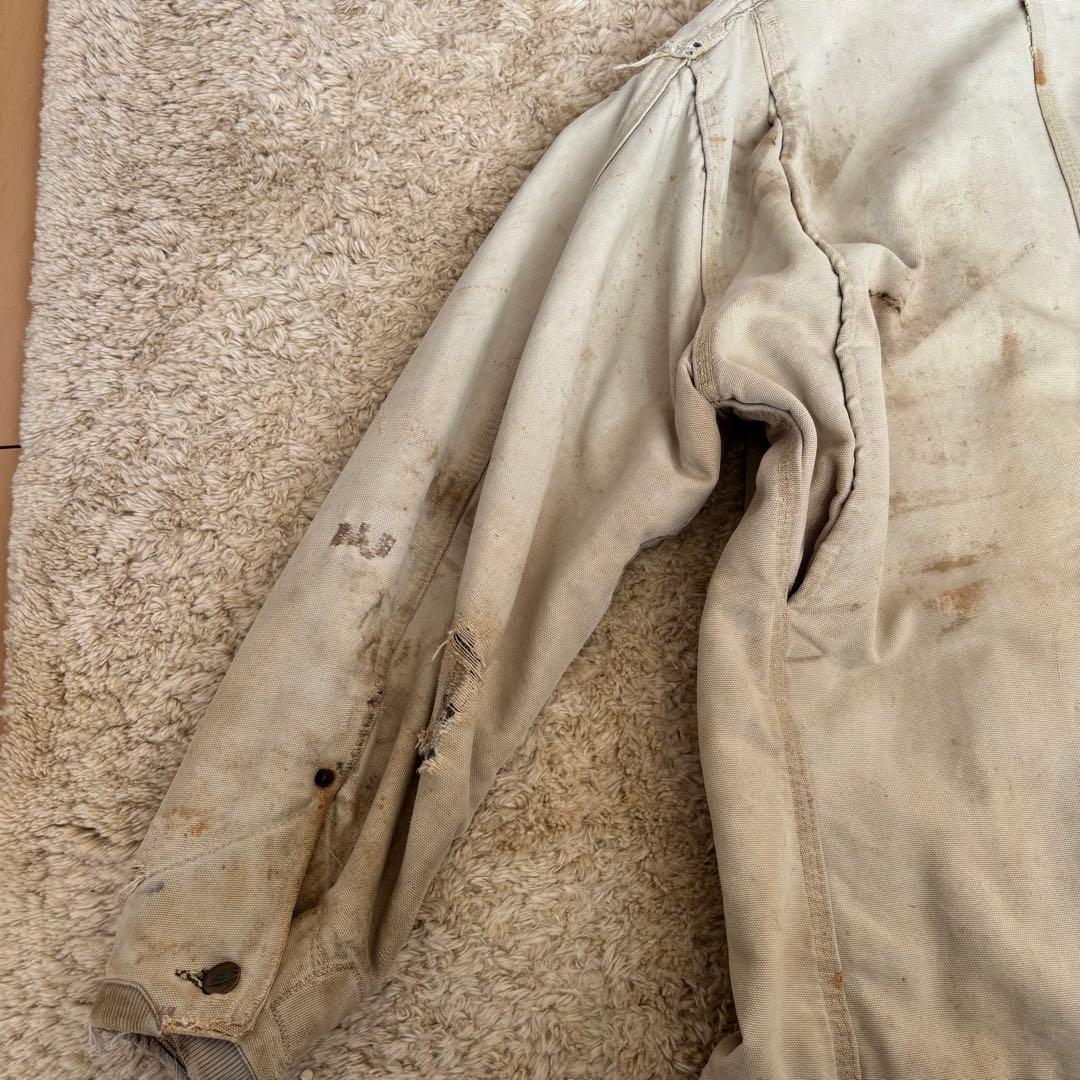 60s Carhartt デカC ミシガンチョアコート ブランケット 横縞