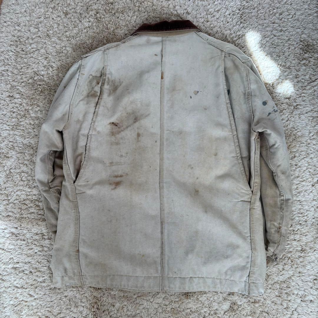 60s Carhartt デカC ミシガンチョアコート ブランケット 横縞
