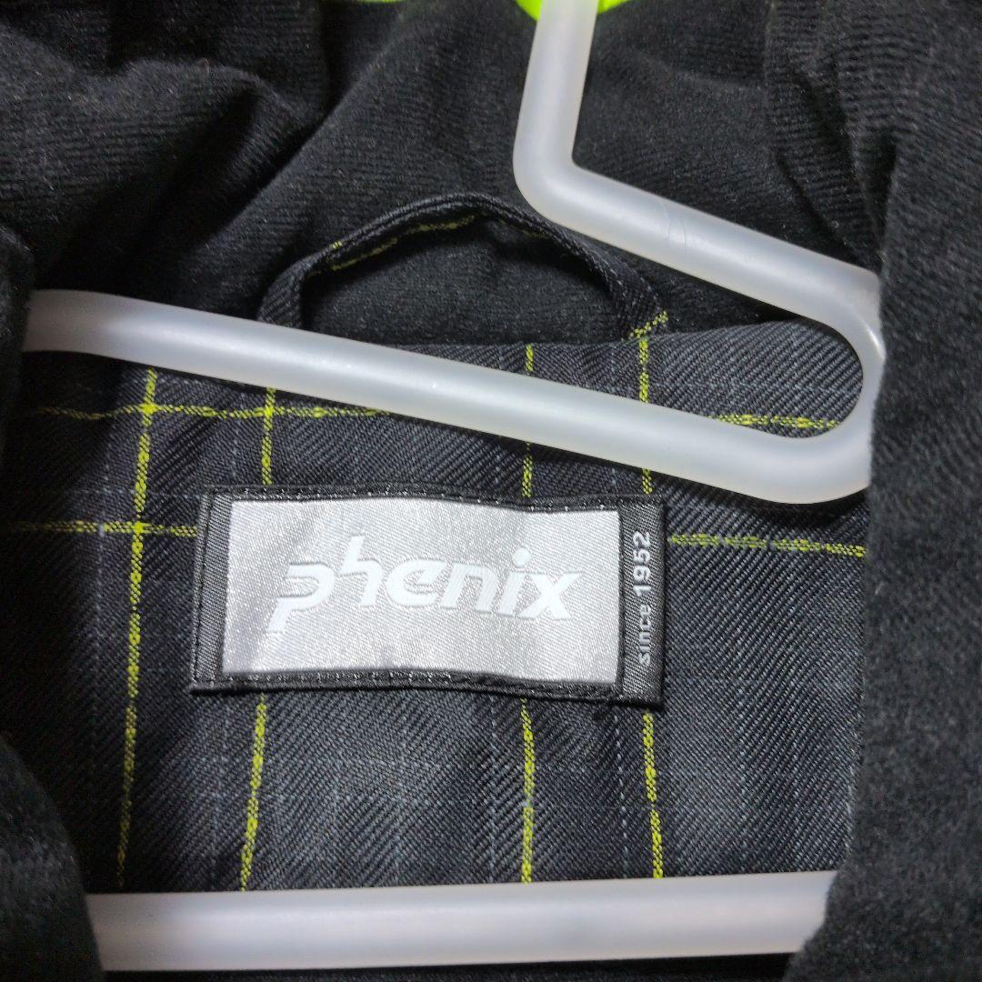 phenix スキーウェア ブラック/イエロー チェック柄　上下セットМサイズ