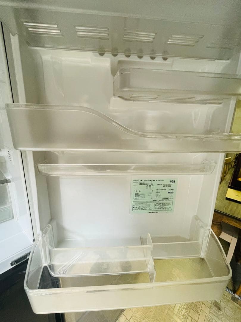 ファミリー用　401L 三菱　大型冷蔵庫 木目調　ブラウン