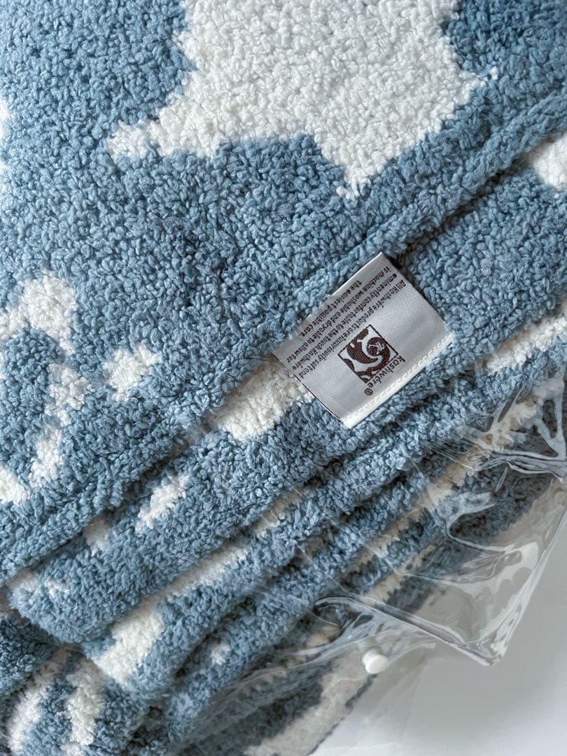 カシウェア ブランケット ダマスク柄（シルバーブルー）