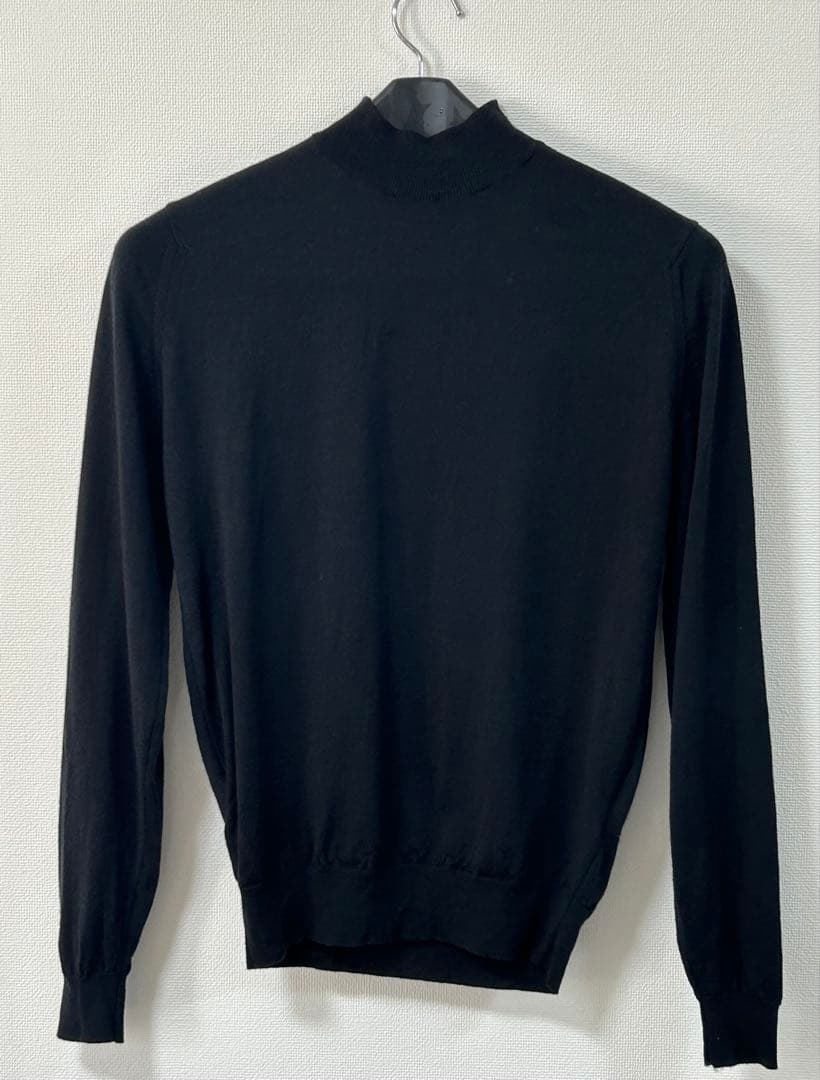 ジョンスメドレー　モックネック　ブラック