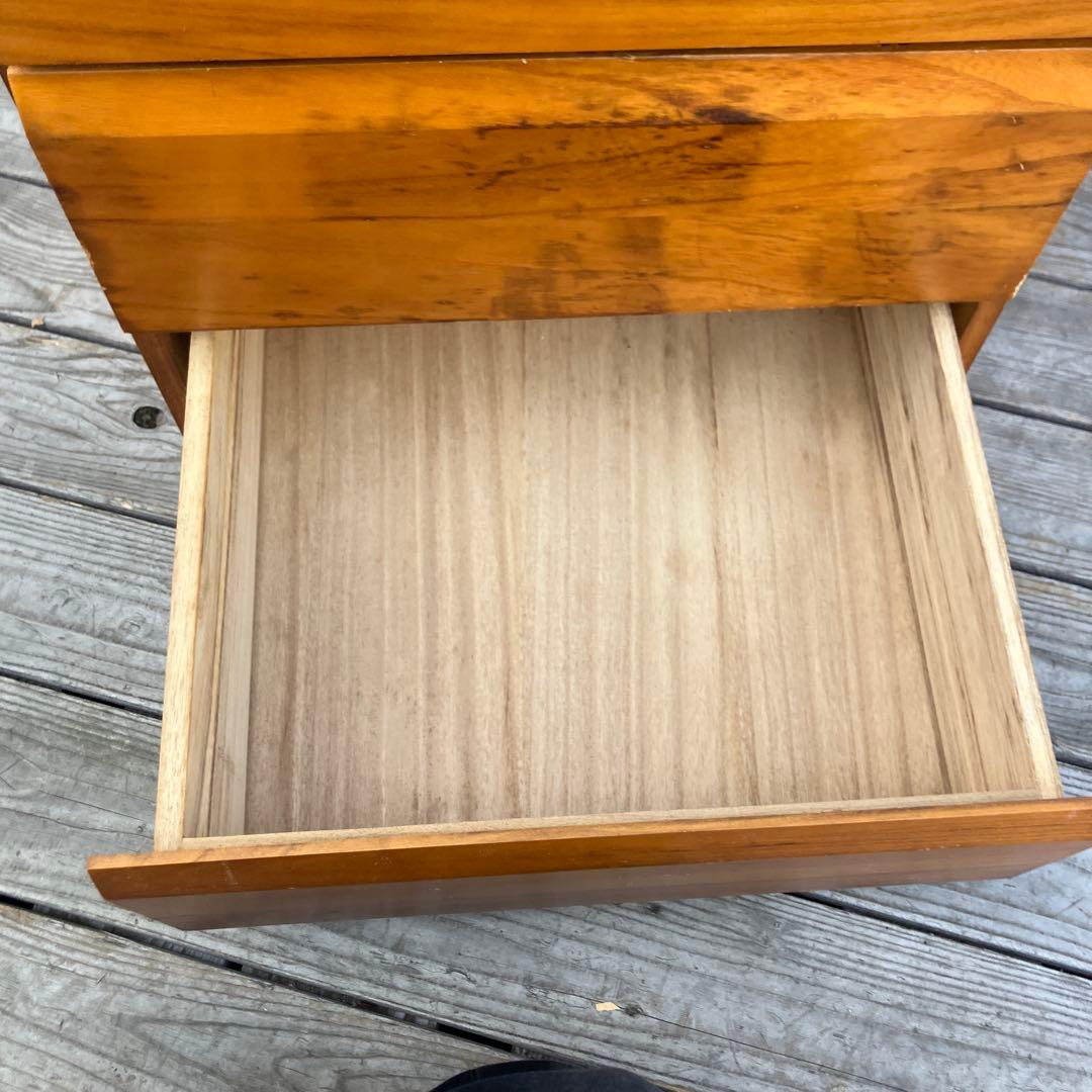 北欧レトロ 木製チェスト 5段 引き出し収納 古家具 古道具 クラシック