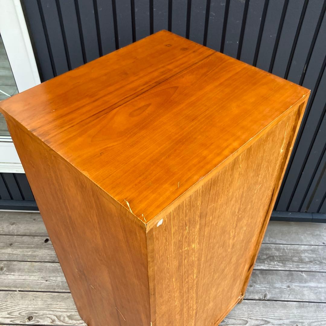 北欧レトロ 木製チェスト 5段 引き出し収納 古家具 古道具 クラシック