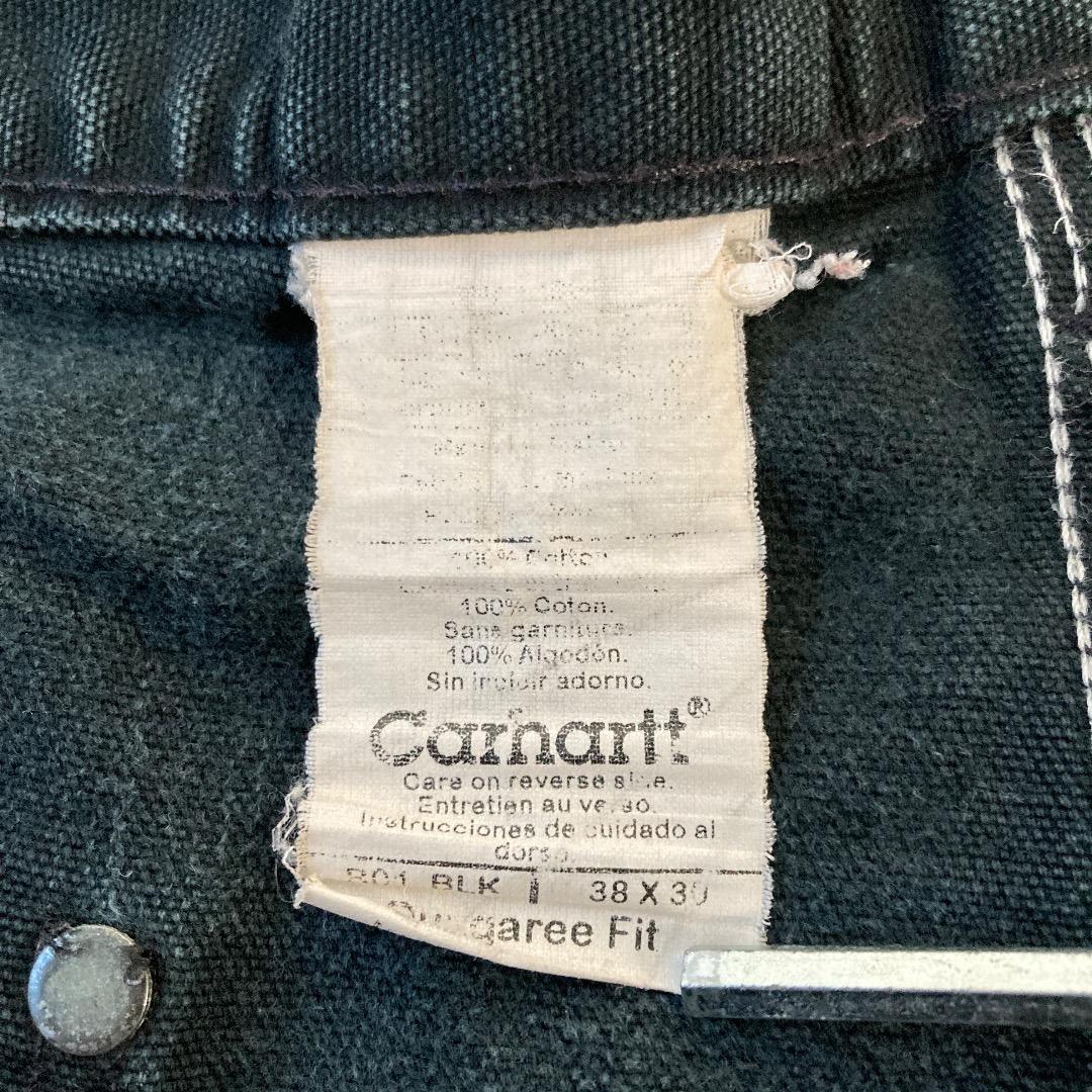 00s ブラック ダブルニー カーハート 38×30