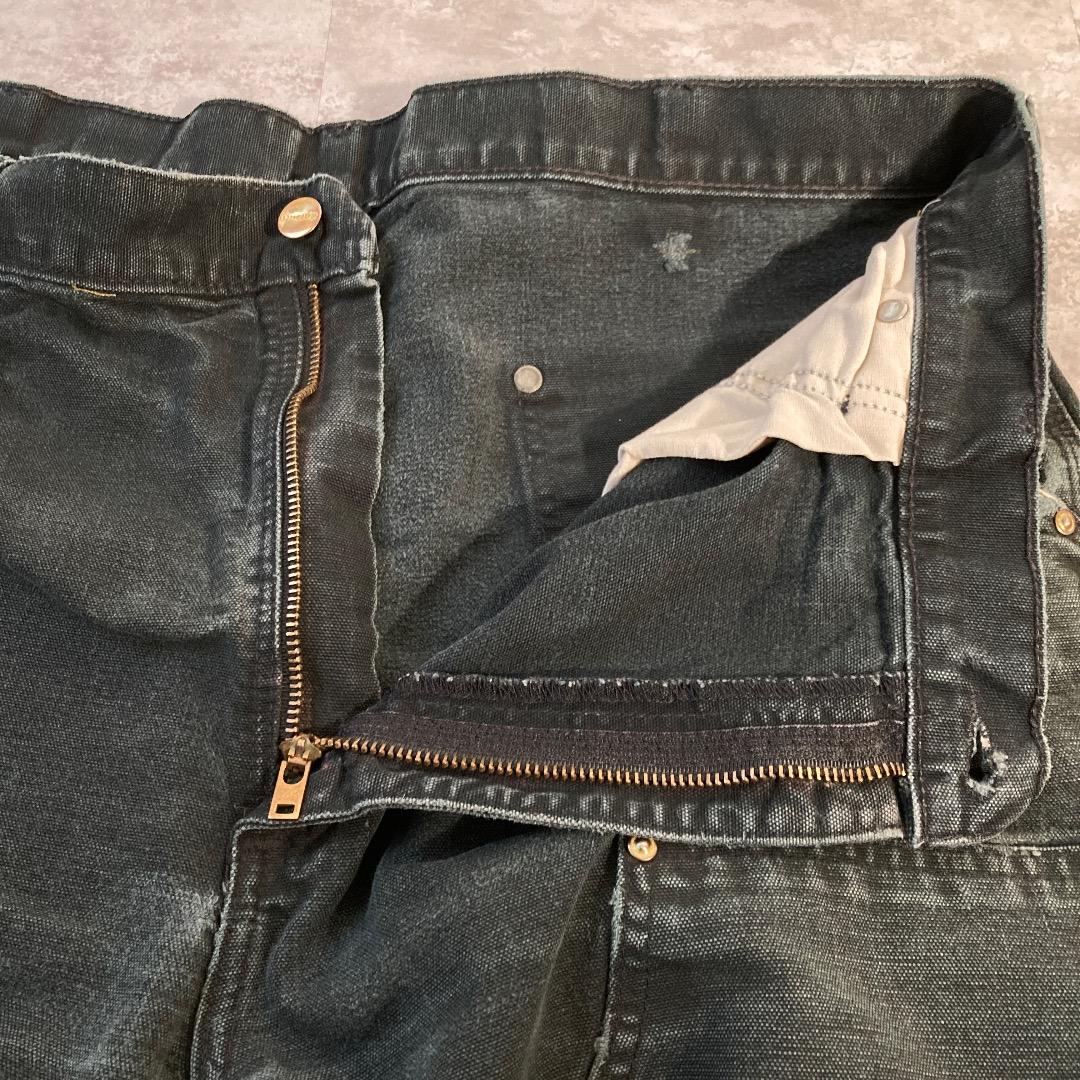 00s ブラック ダブルニー カーハート 38×30