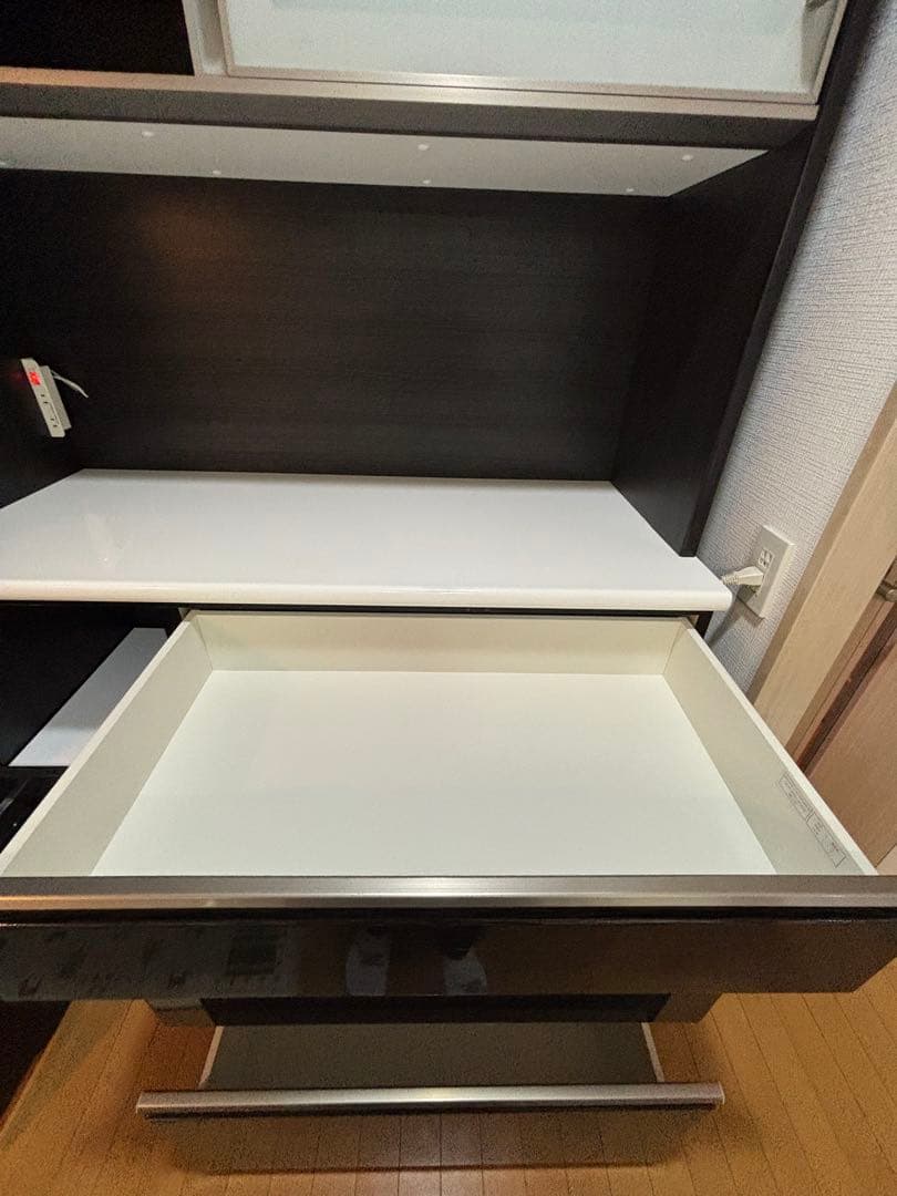 [値下げ]食器棚　キッチンボード(Nポスティア120KB BK）